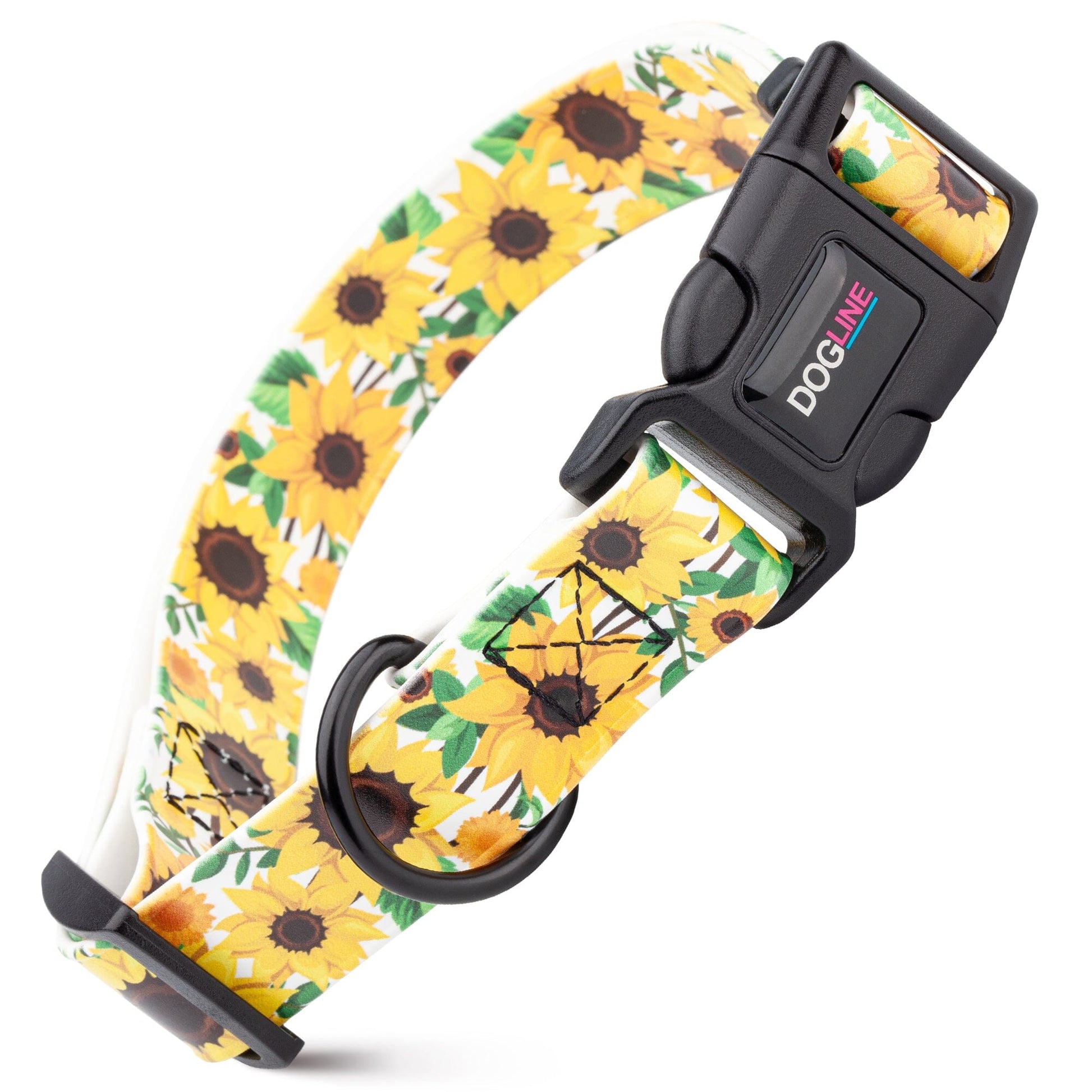 Dogline Biothane Full Color Design Printed Dog Collar with Quick Release Buckle