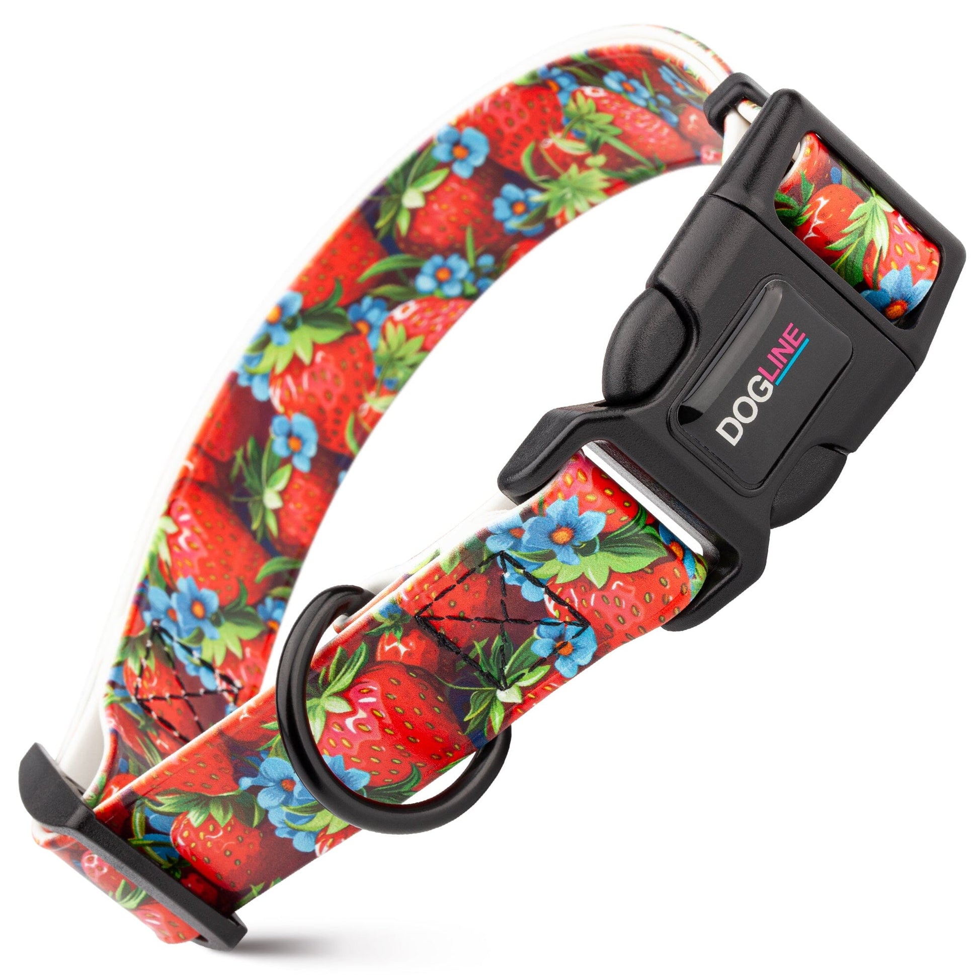 Dogline Biothane Full Color Design Printed Dog Collar with Quick Release Buckle