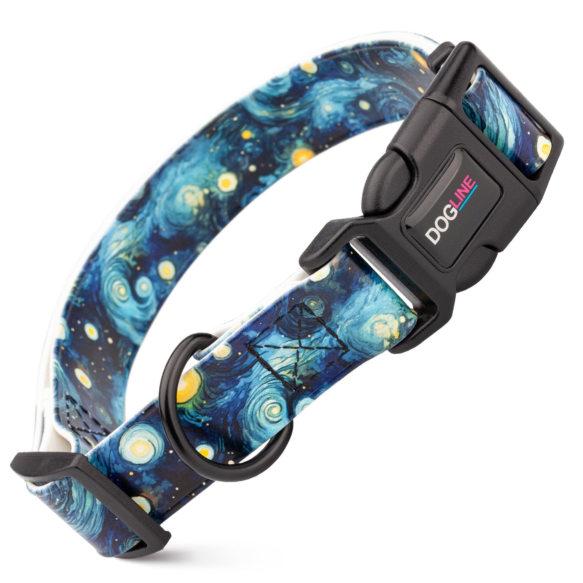 Dogline Biothane Full Color Design Printed Dog Collar with Quick Release Buckle