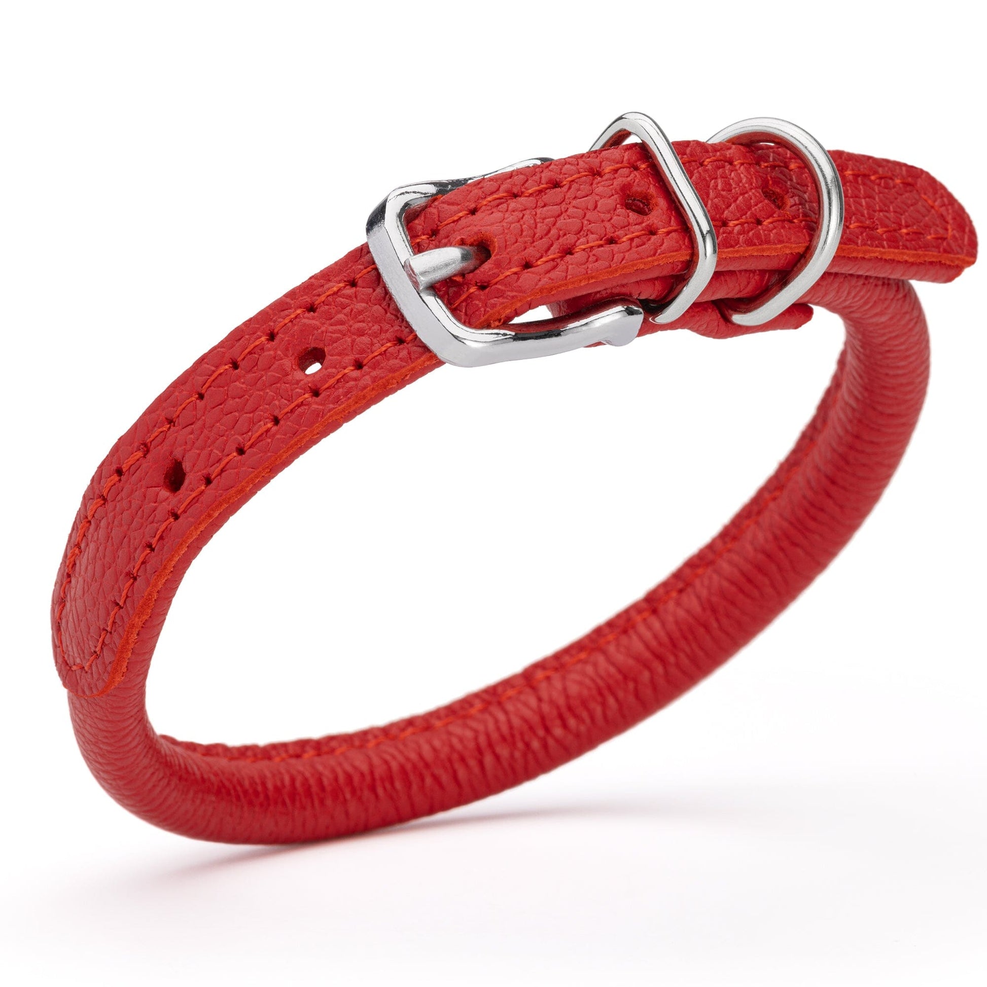 Soft Leather Round Dog Collar