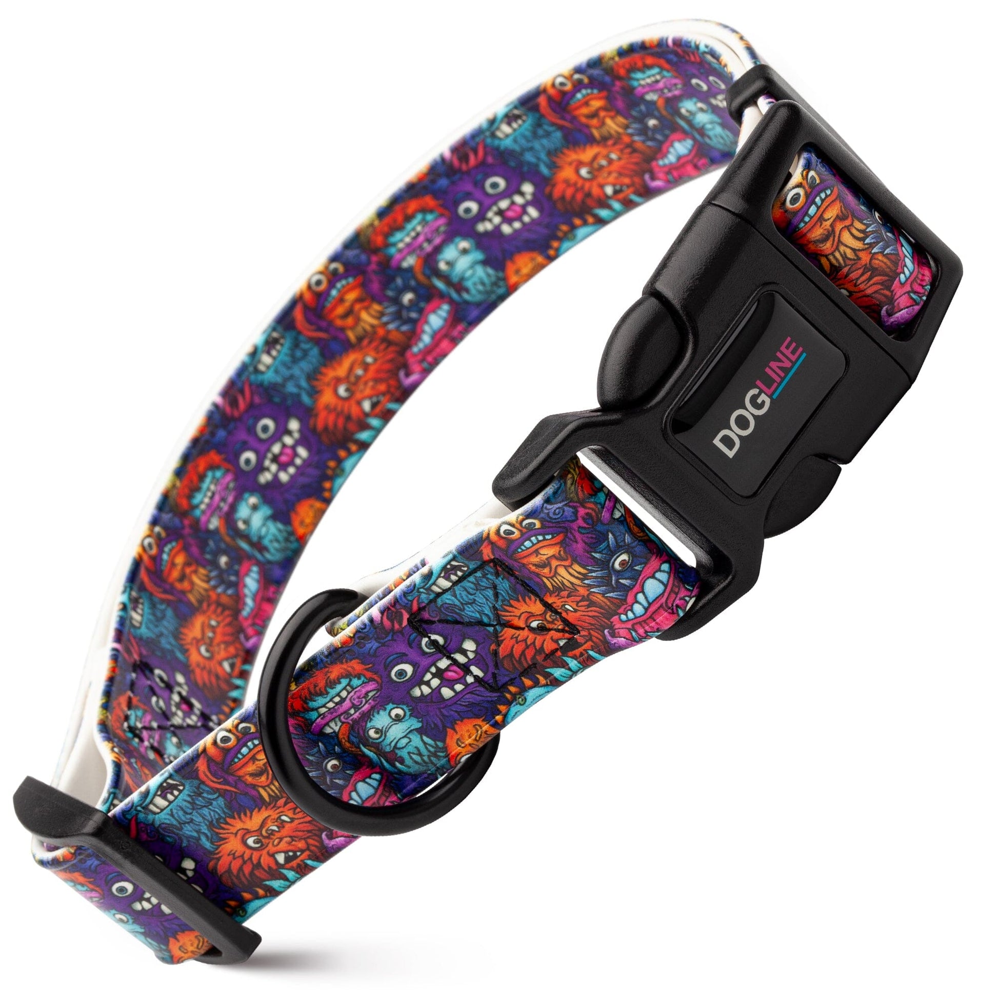 Dogline Biothane Full Color Design Printed Dog Collar with Quick Release Buckle