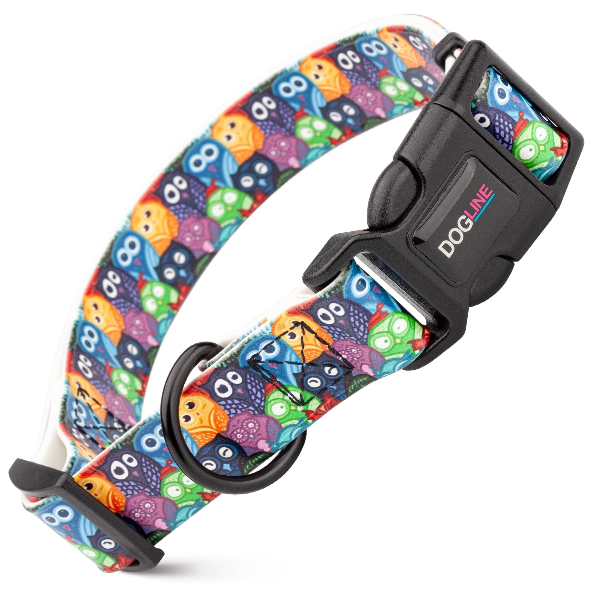 Dogline Biothane Full Color Design Printed Dog Collar with Quick Release Buckle