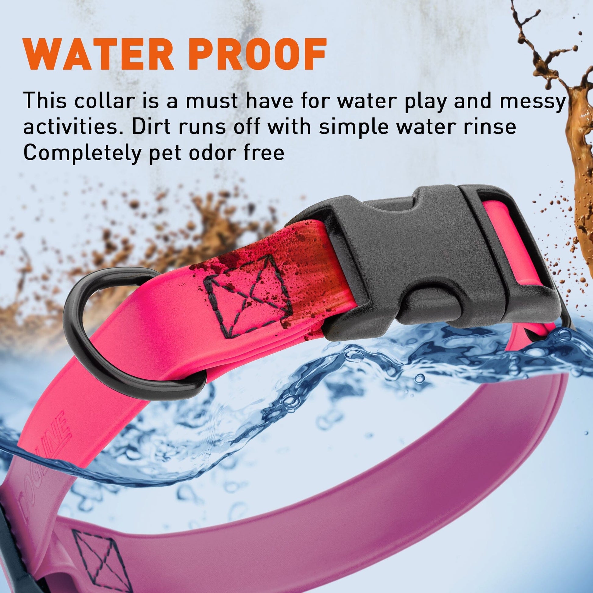 Dogline Biothane Waterproof Dog Collar with Quick Release Buckle