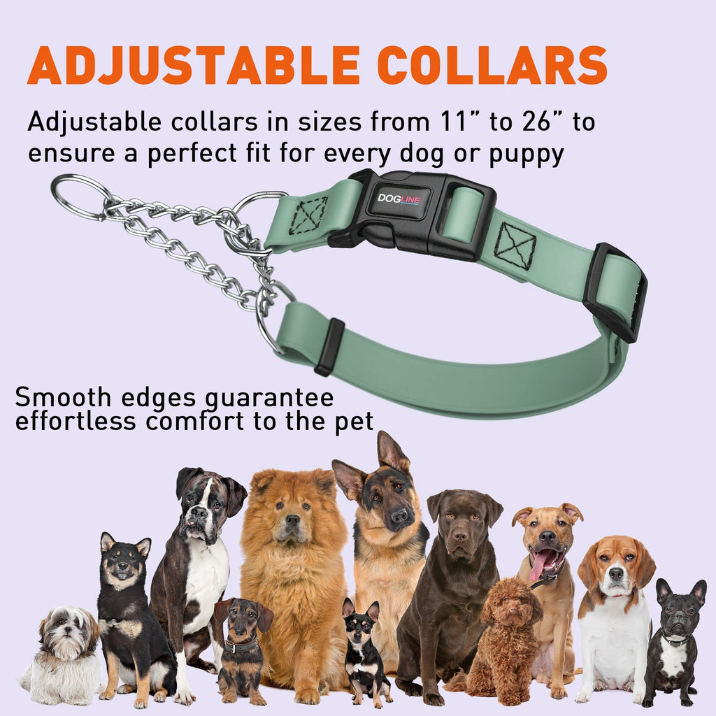 Biothane Adjustable Martingale Collar with Quick Release Buckle