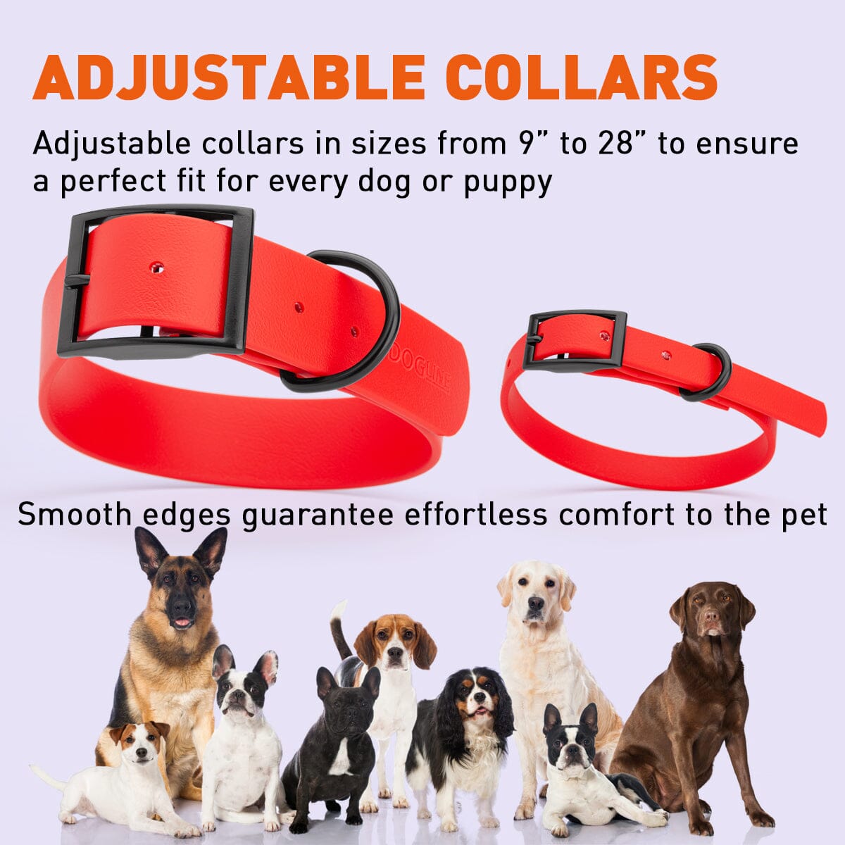 Biothane Waterproof Dog Collar - 1.5in Wide - XX-Large (24 to 28 inches)