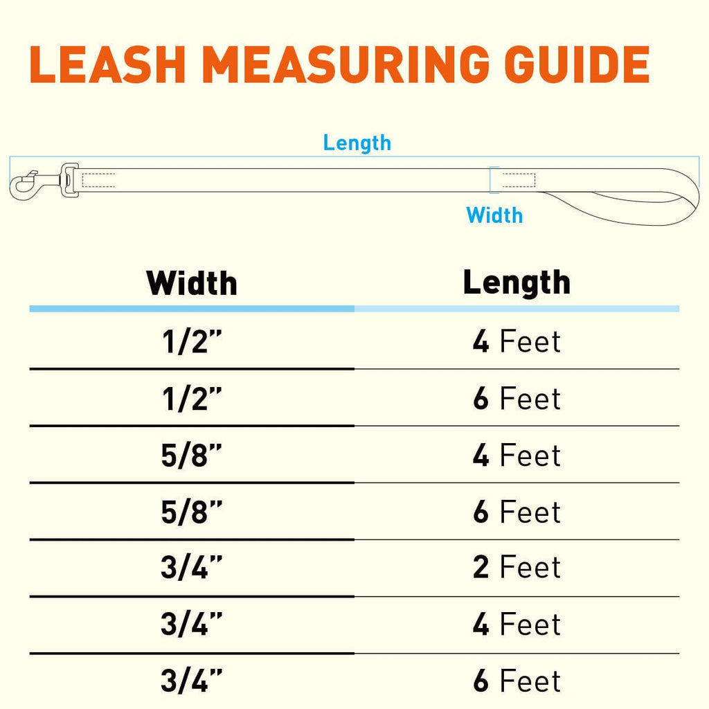 Biothane Waterproof Dog Leash 6 ft