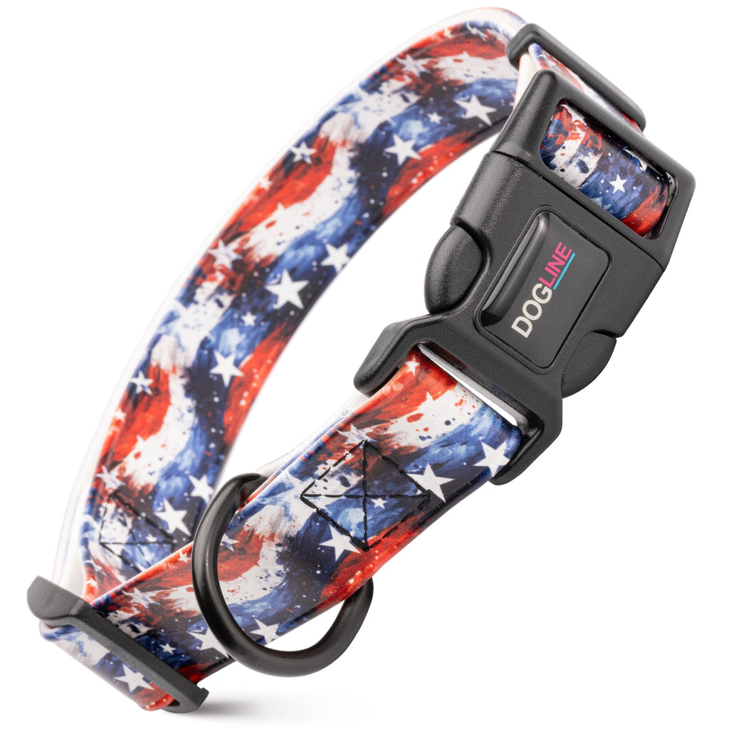 Dogline Biothane Full Color Design Printed Dog Collar with Quick Release Buckle