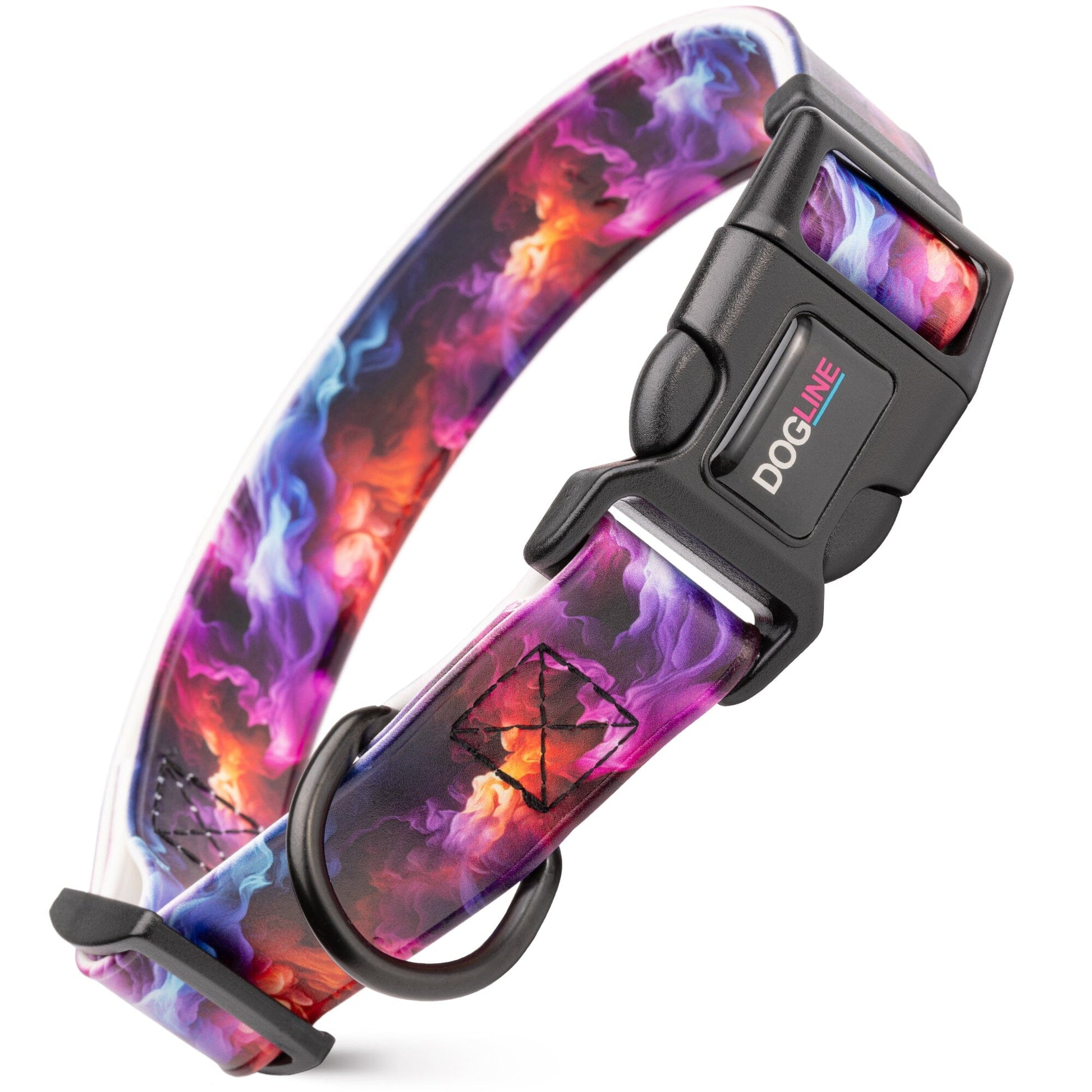Dogline Biothane Full Color Design Printed Dog Collar with Quick Release Buckle