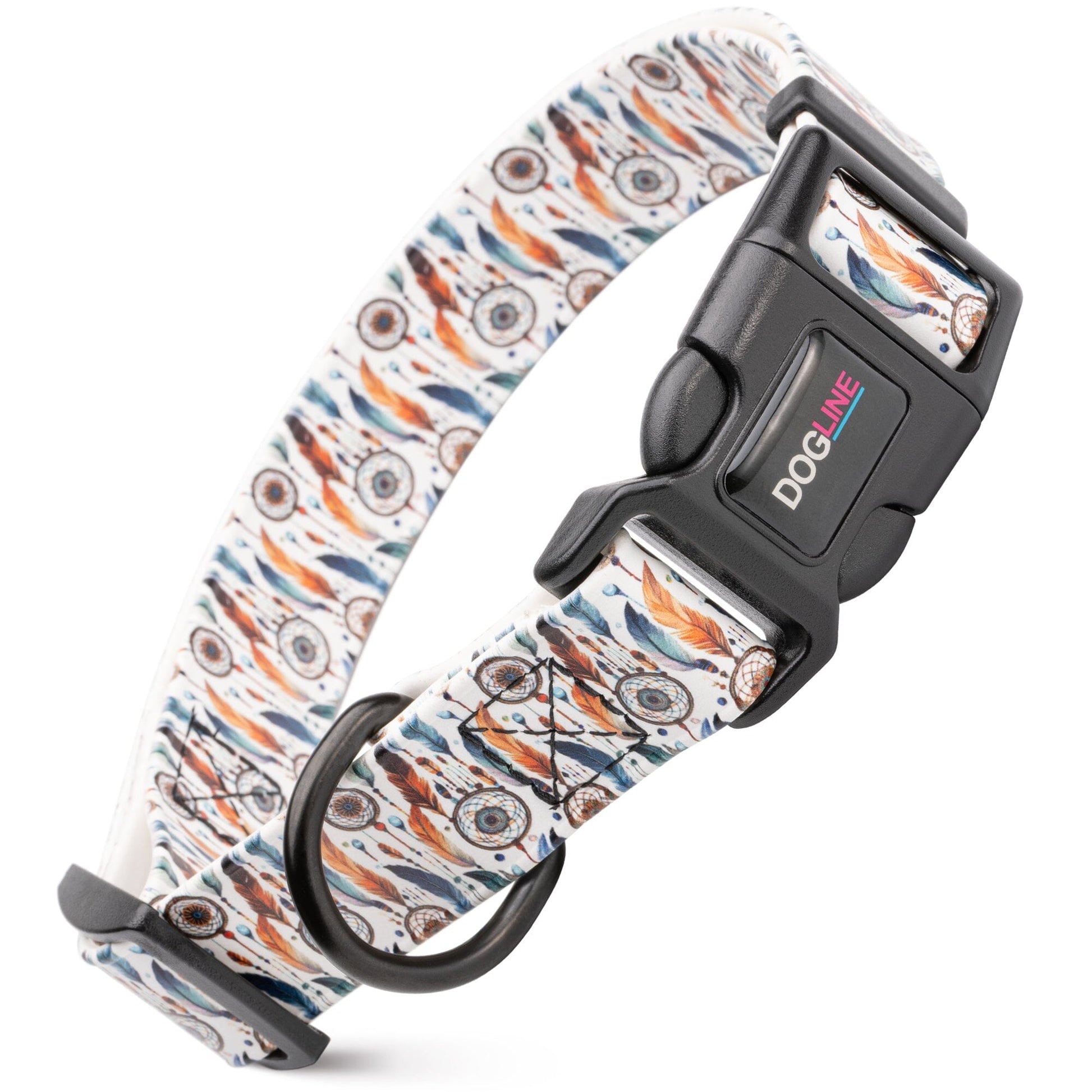 Dogline Biothane Full Color Design Printed Dog Collar with Quick Release Buckle