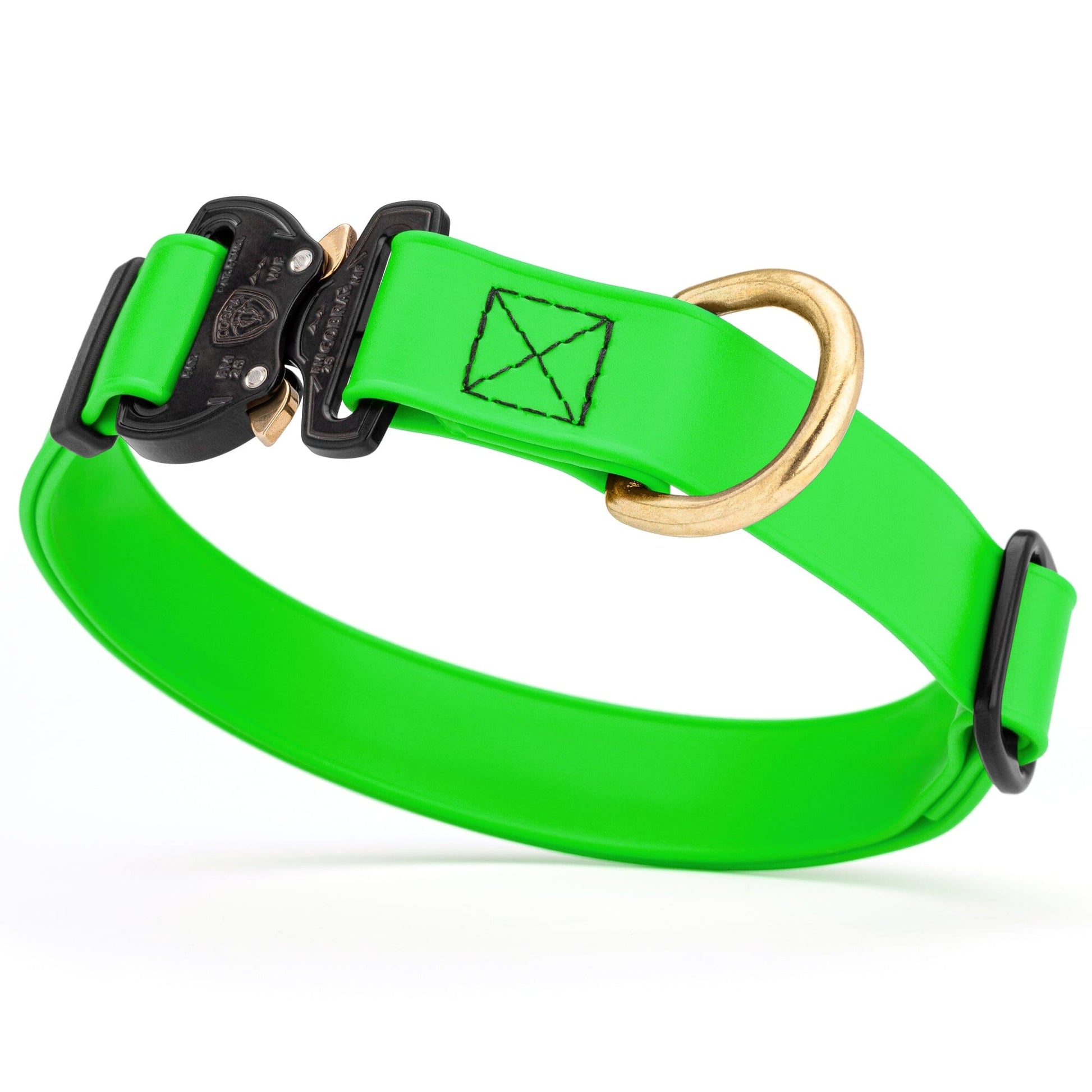 Viper BioThane Dog Collar with Cobra Metal Buckle – Odor Resistant and Waterproof