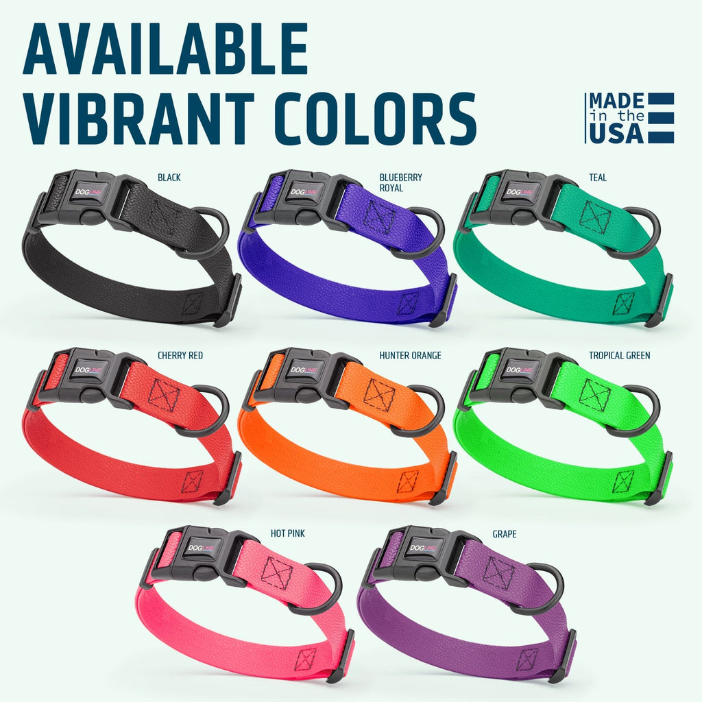 Pebble Emboss Biothane Dog Collar with Quick Release Buckle