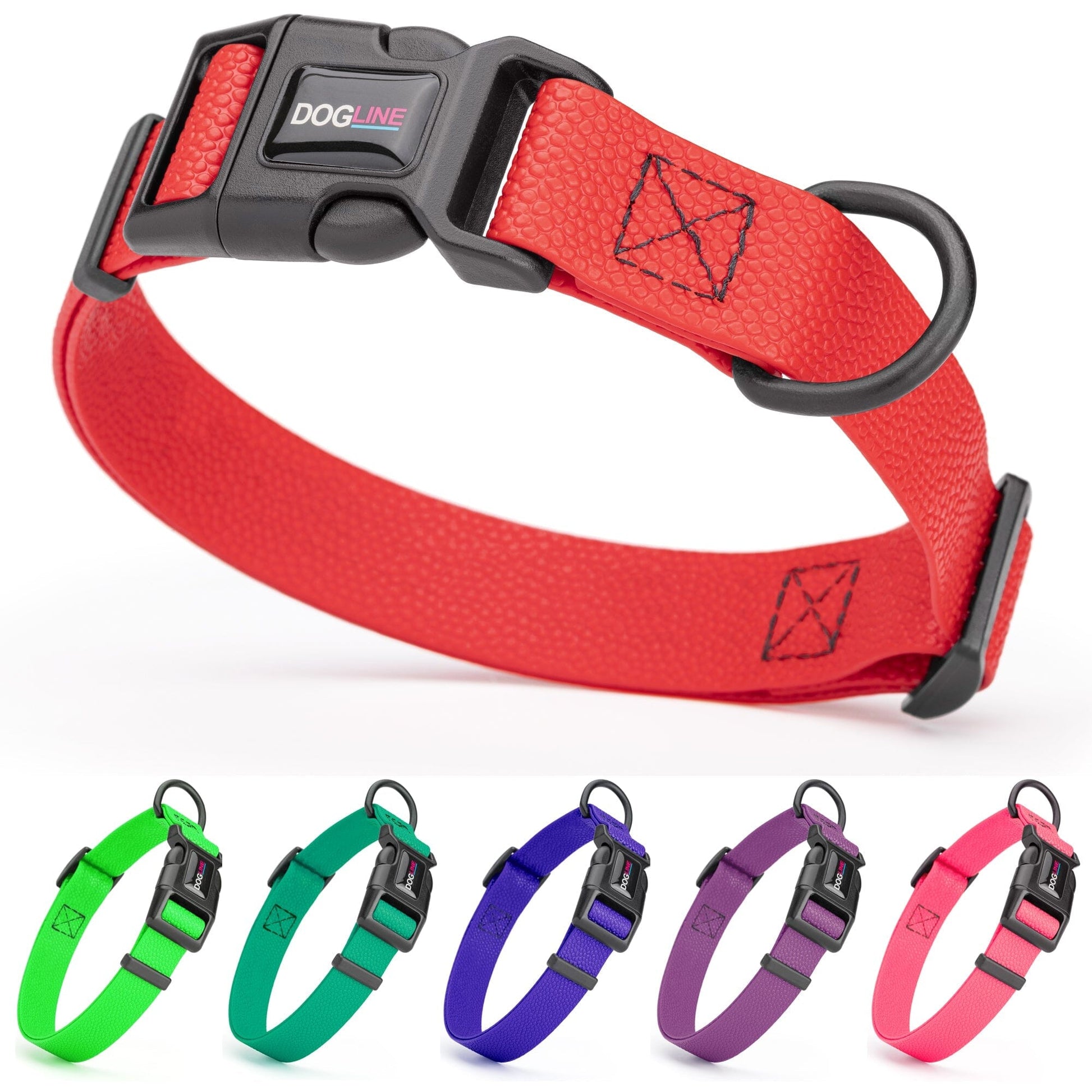 Pebble Emboss Biothane Dog Collar with Quick Release Buckle