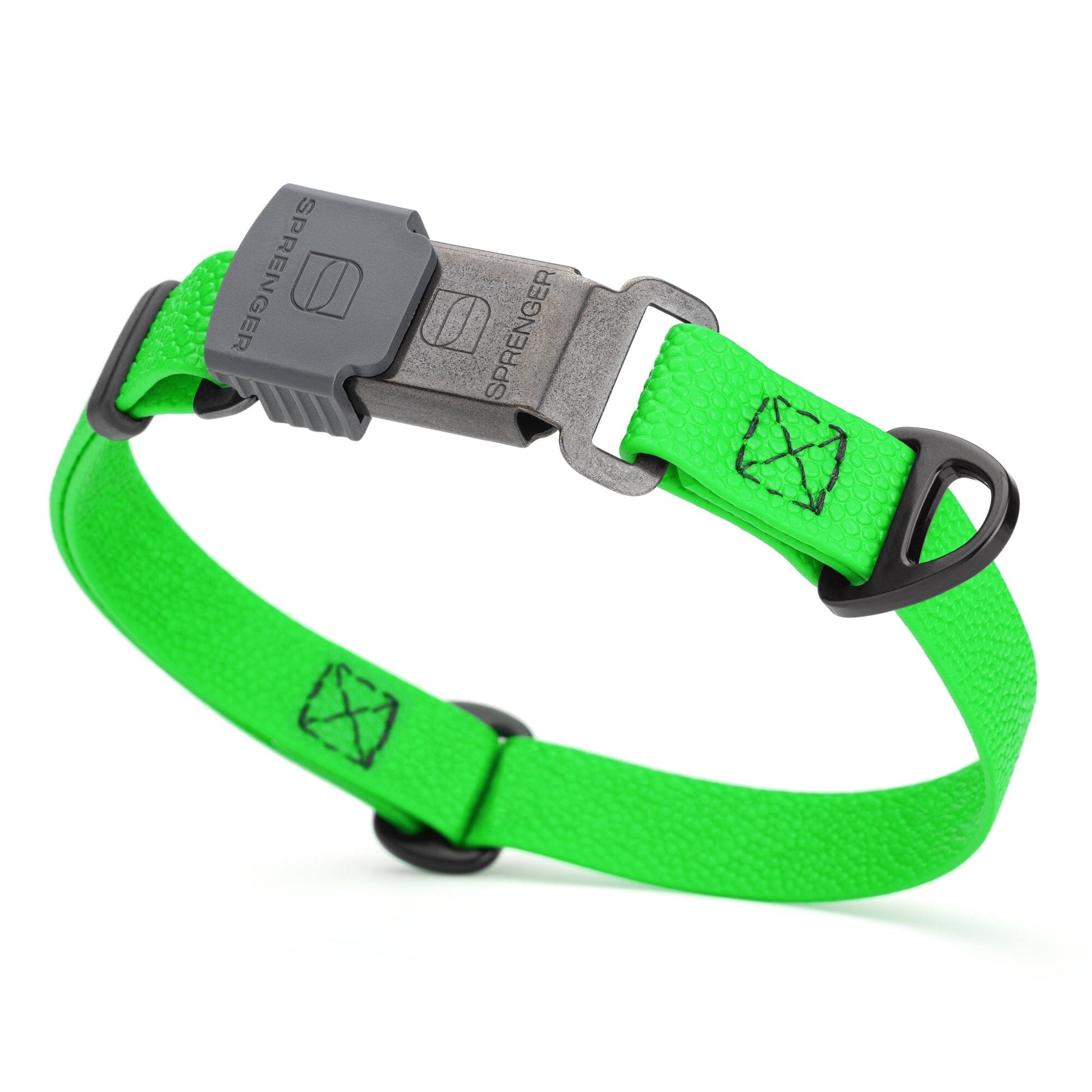 Dogline Pebble Emboss Biothane Dog Collar with Herm Sprenger Stainless Steel ClicLock Buckle