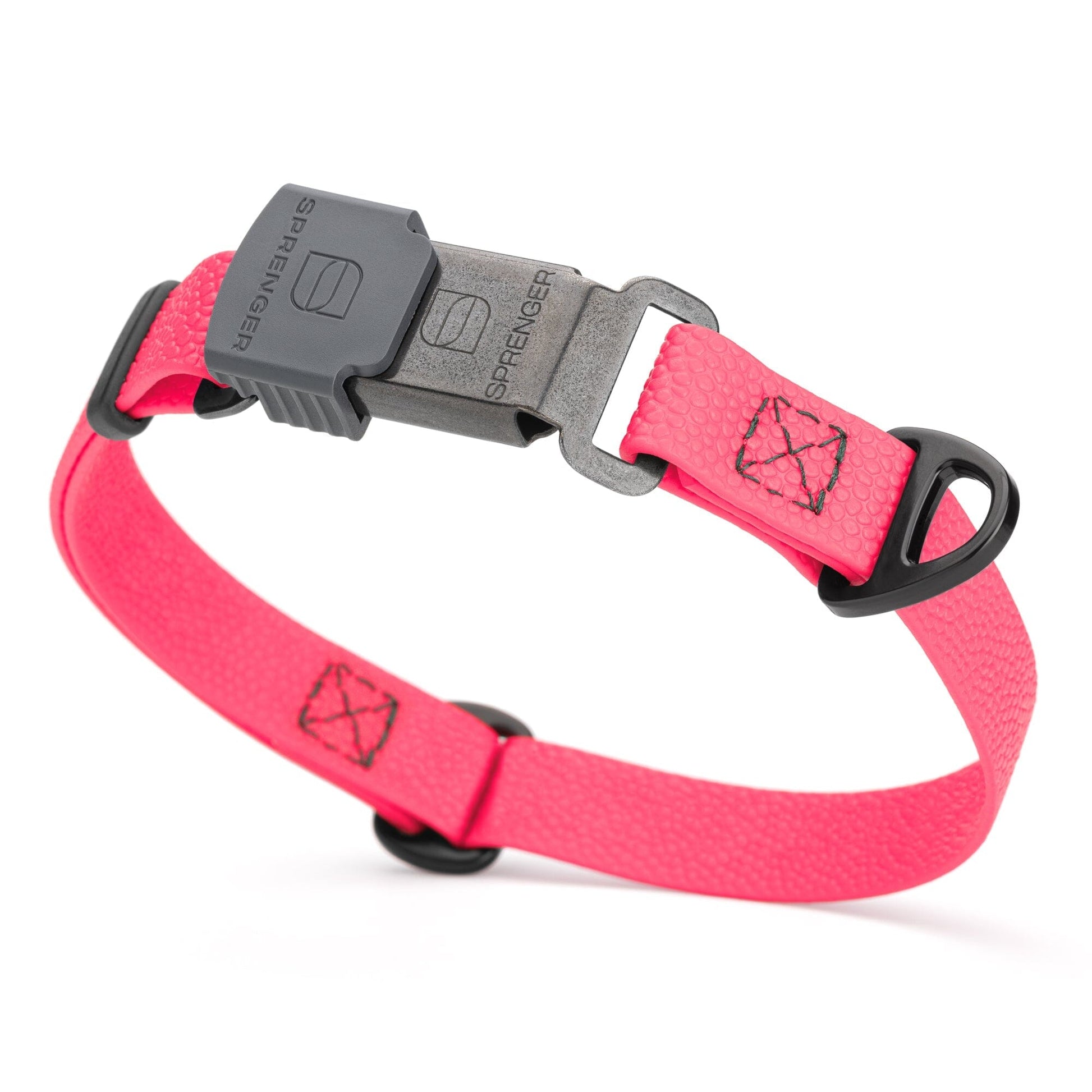 Dogline Pebble Emboss Biothane Dog Collar with Herm Sprenger Stainless Steel ClicLock Buckle