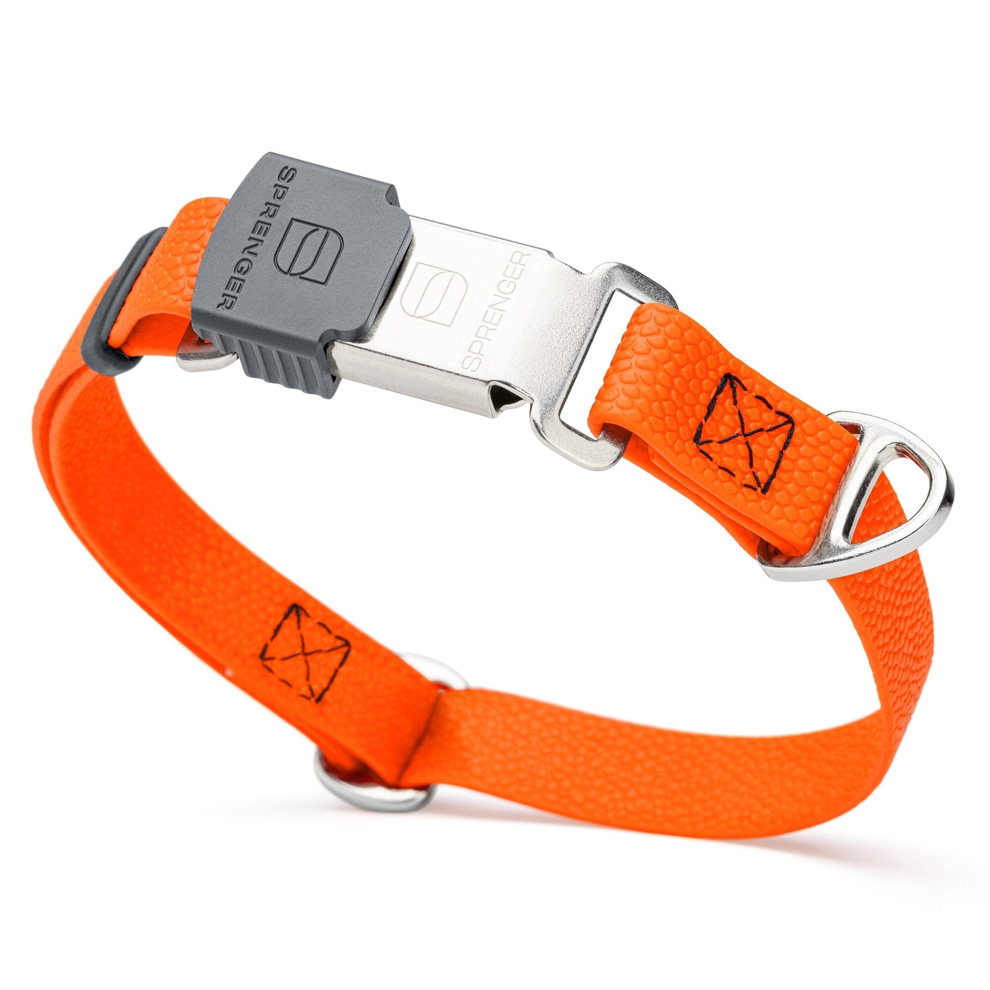 Dogline Pebble Emboss Biothane Dog Collar with Herm Sprenger Stainless Steel ClicLock Buckle