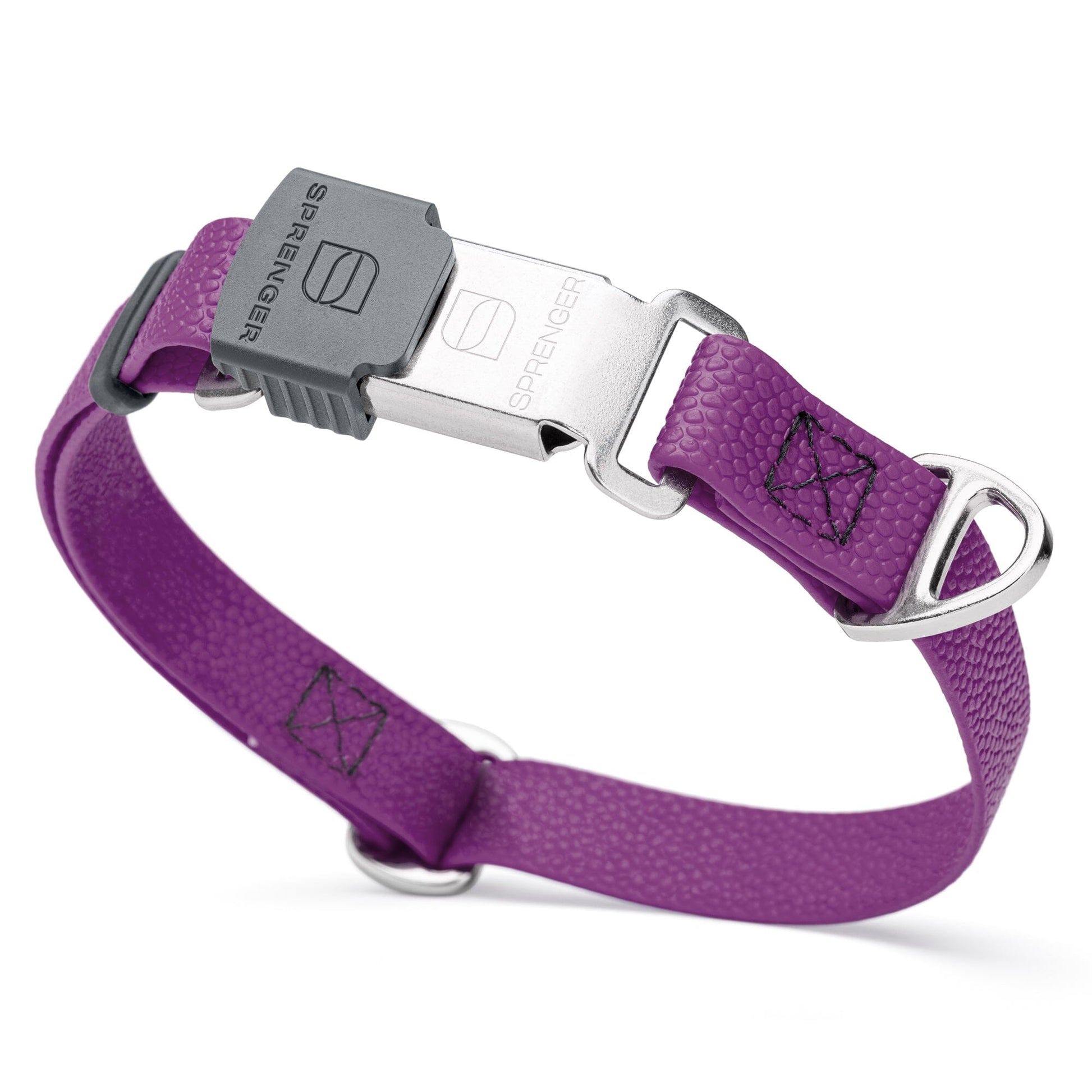 Dogline Pebble Emboss Biothane Dog Collar with Herm Sprenger Stainless Steel ClicLock Buckle