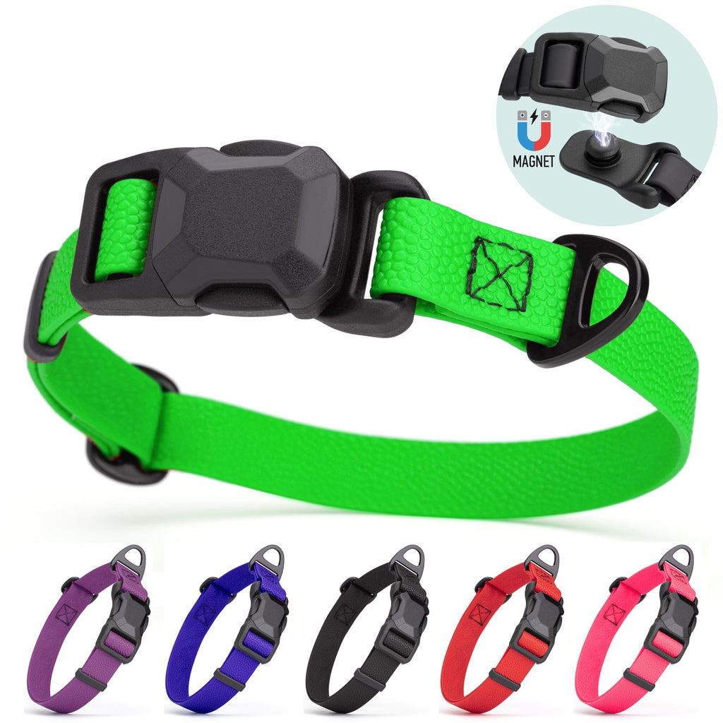 Dogline Pebble Emboss Biothane Dog Collar with Magnetic Buckle