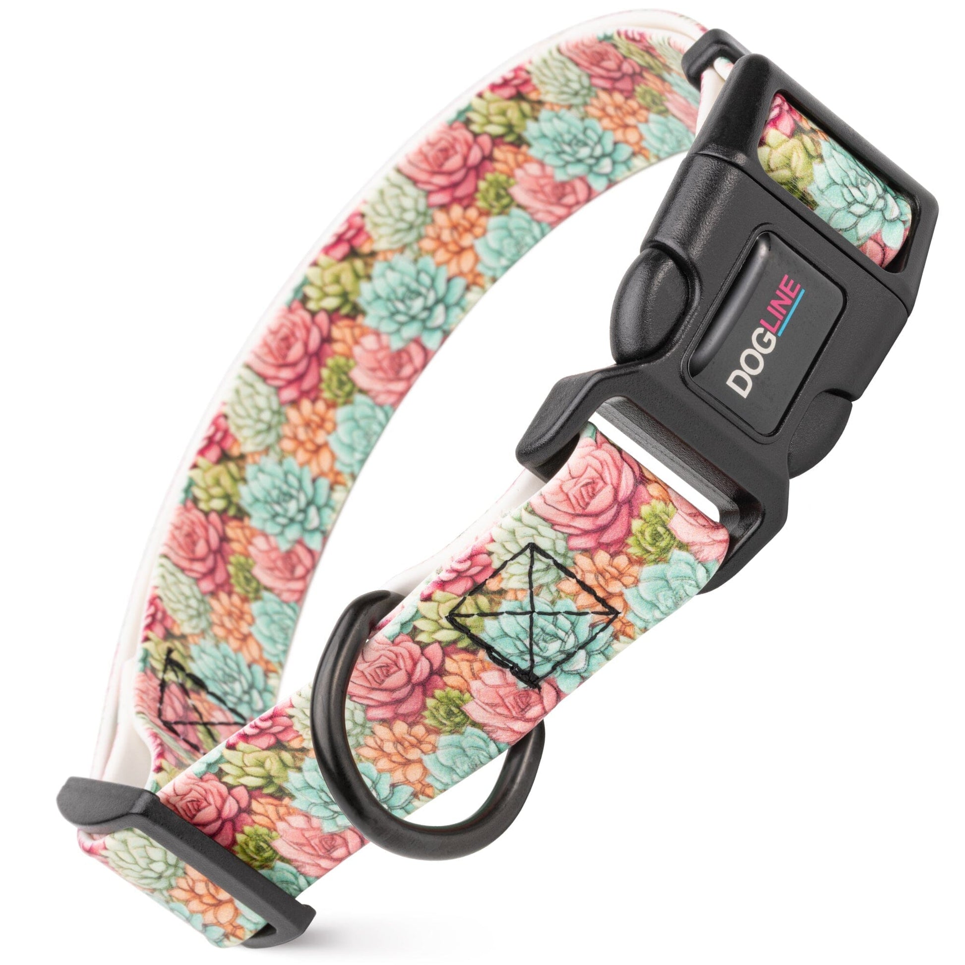 Dogline Biothane Full Color Design Printed Dog Collar with Quick Release Buckle