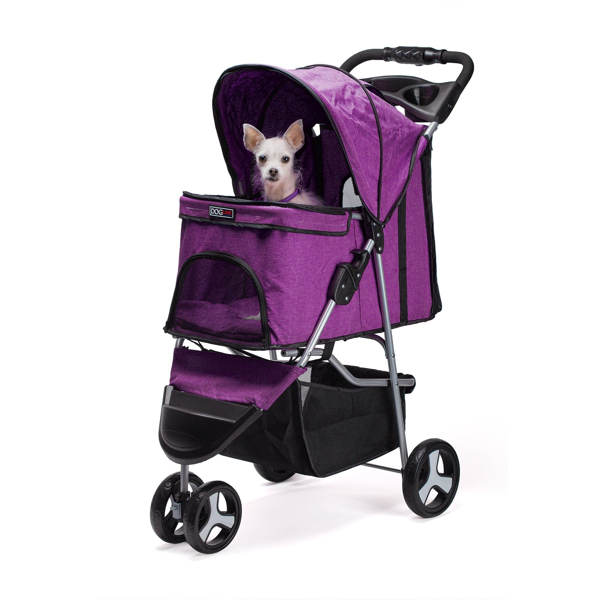 Casual Pet Stroller with a Removable Cup Holder