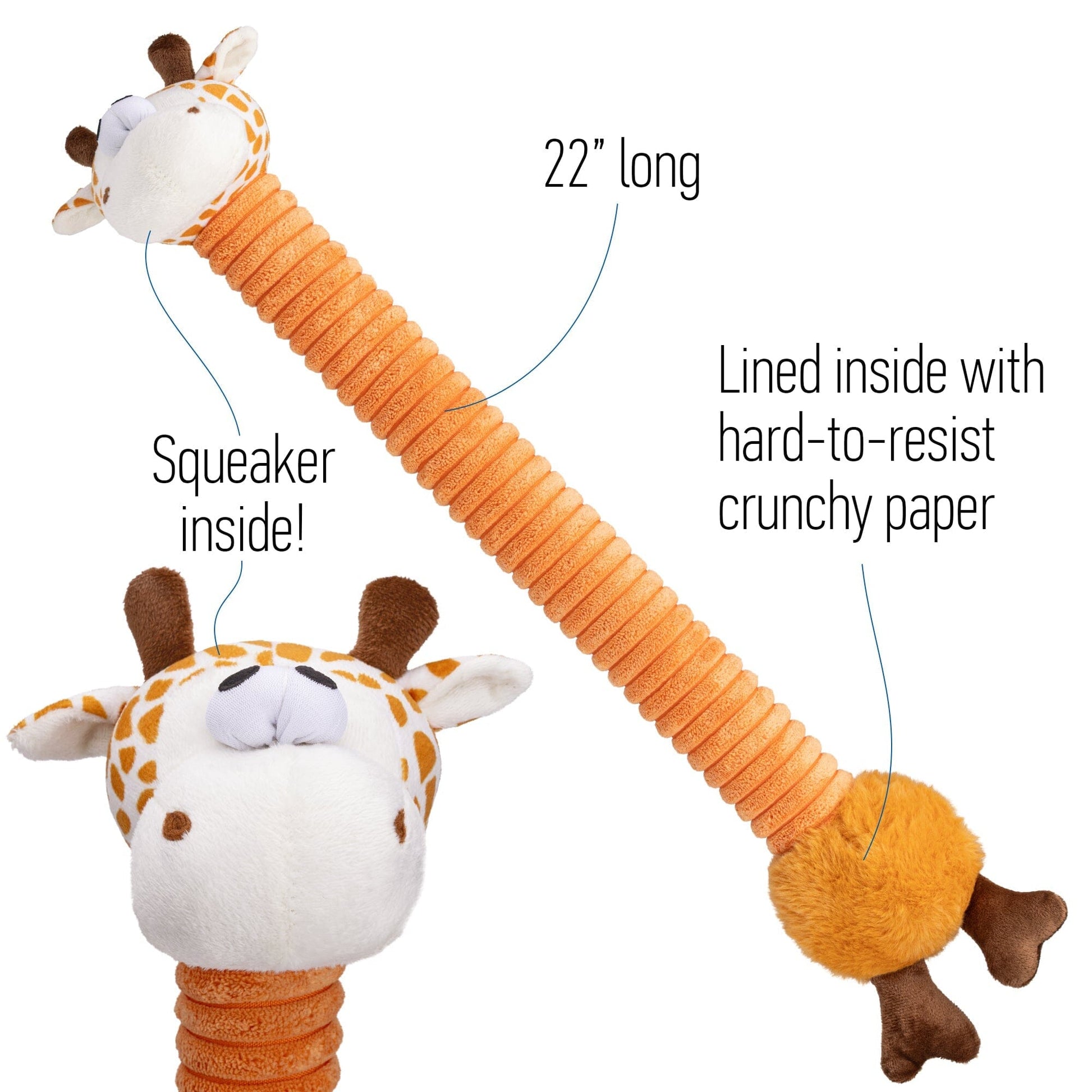 22" Long Plush Dog Toy