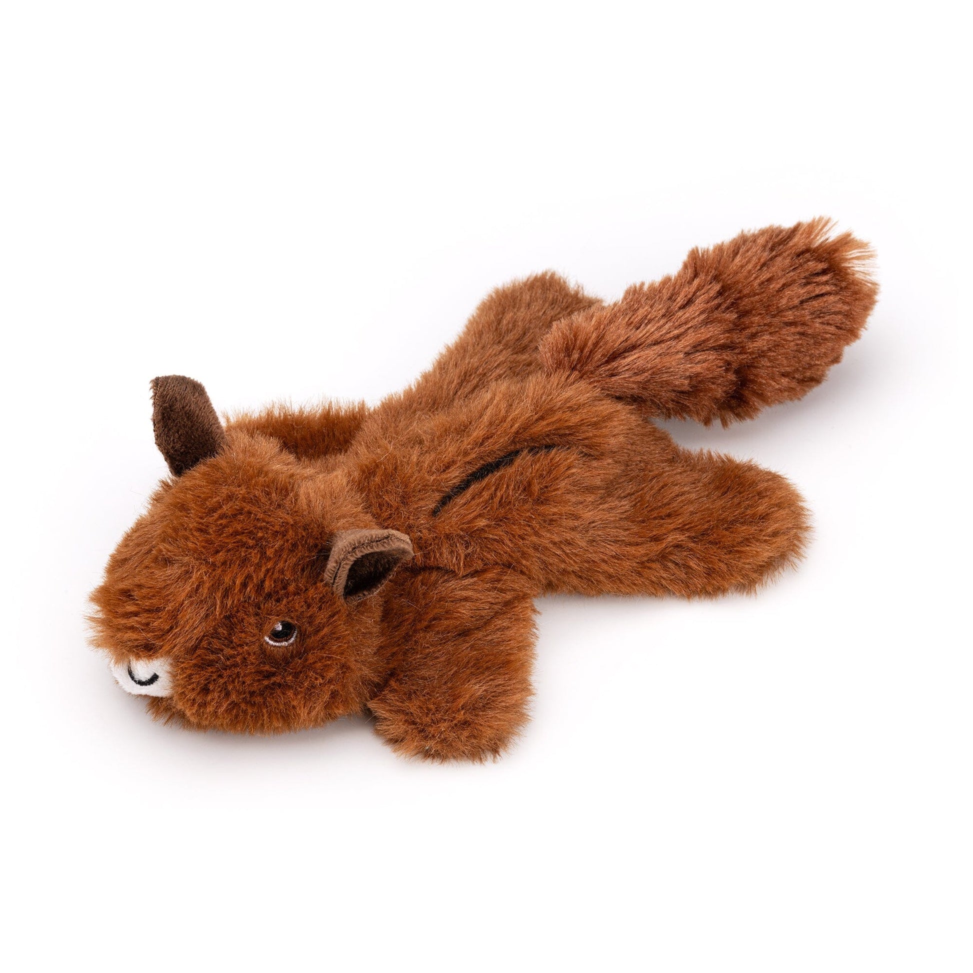 Crinkle Flat Dog Toy with Squeaker