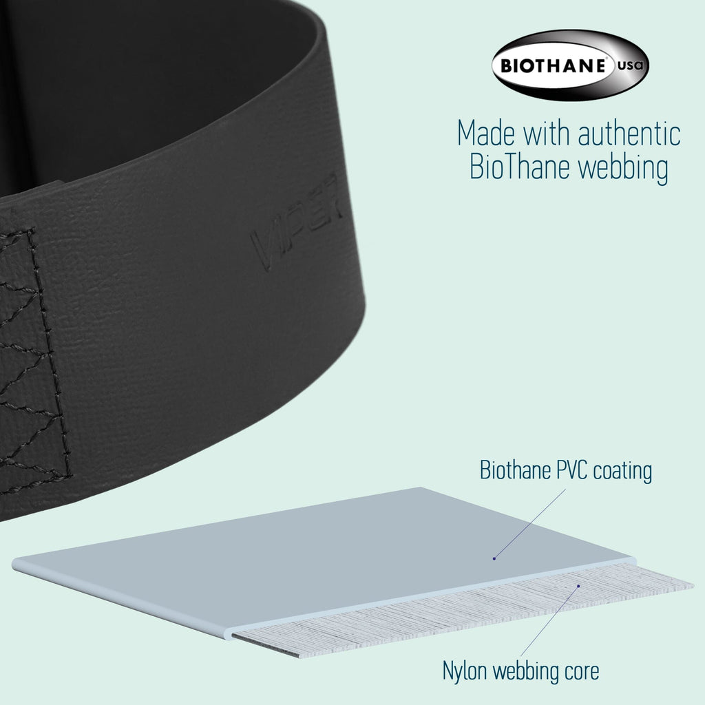 Viper BioThane Tactical Dog Collar with Cobra Buckle, 1.75" Wide