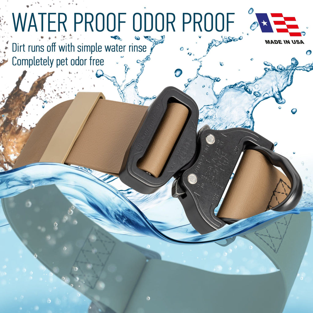 Viper BioThane Tactical Dog Collar with Cobra Buckle, 1.75" Wide