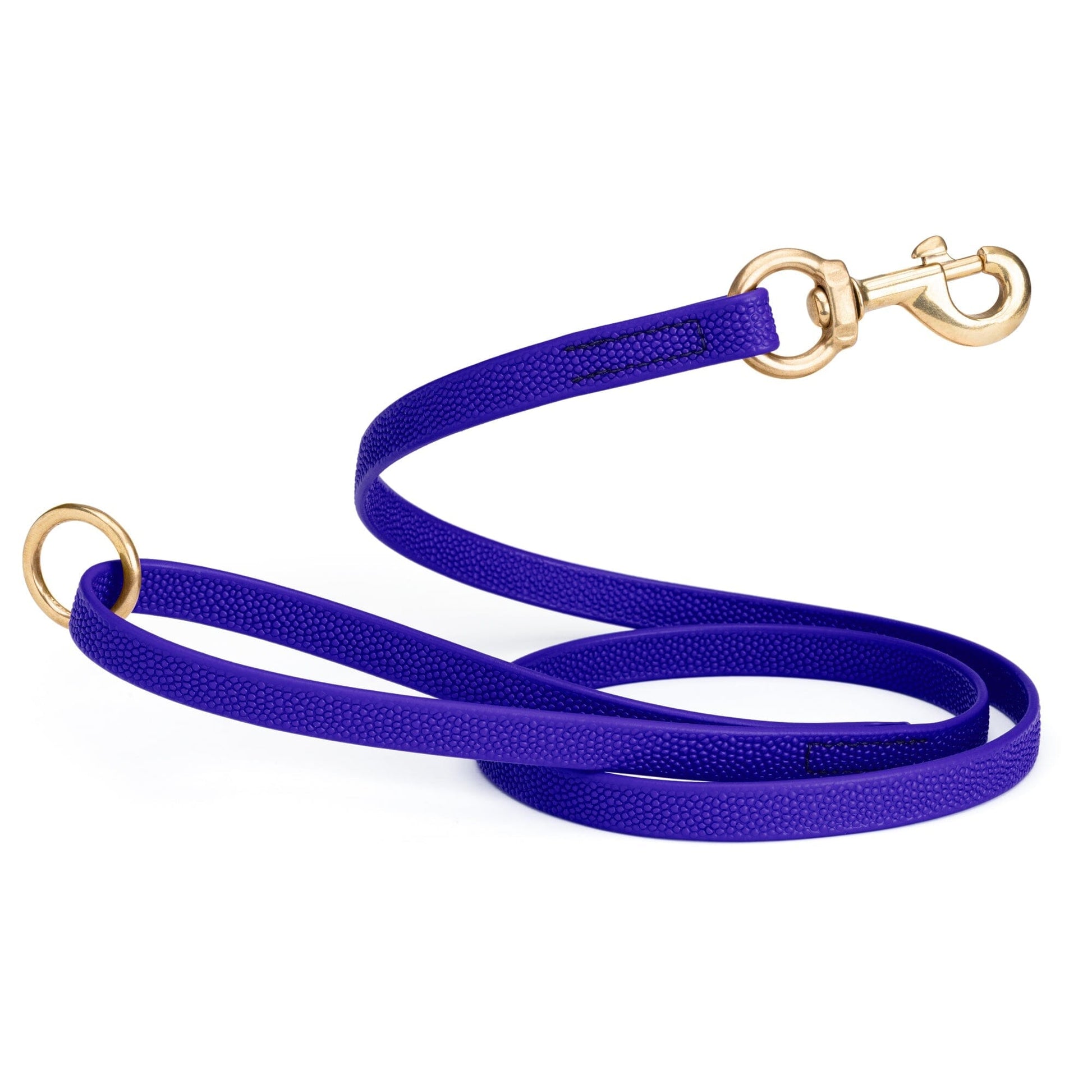 Viper Pebble Emboss BioThane Dog Leash with Solid Brass Hardware, 5 ft