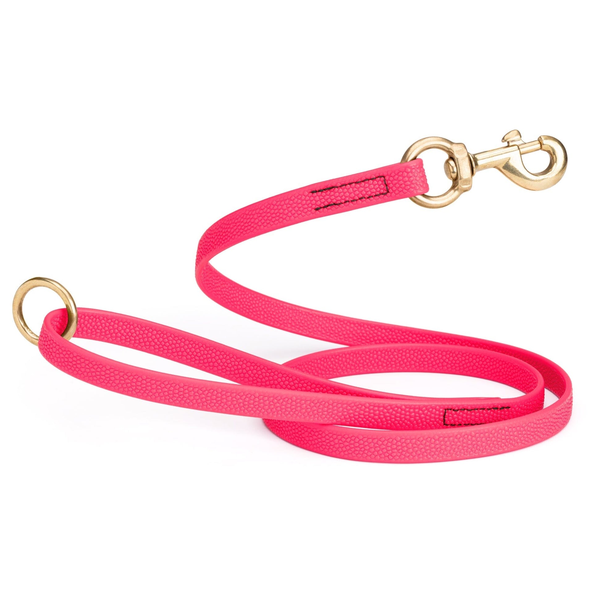 Viper Pebble Emboss BioThane Dog Leash with Solid Brass Hardware, 5 ft